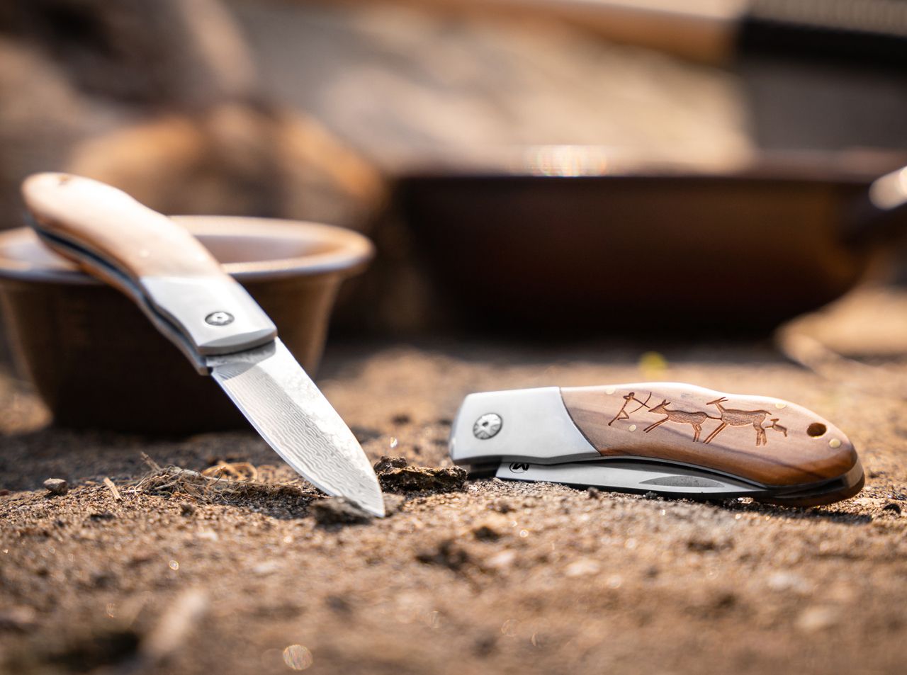 Böker Magnum Caveman Damast Taschenmesser – Bild 4