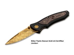 Böker Tirpitz-Damast Gold mit Zertifikat