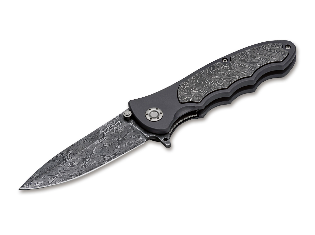 Böker Damast Taschenmesser Leopard-Damast III mit Zertifikat – Bild 1