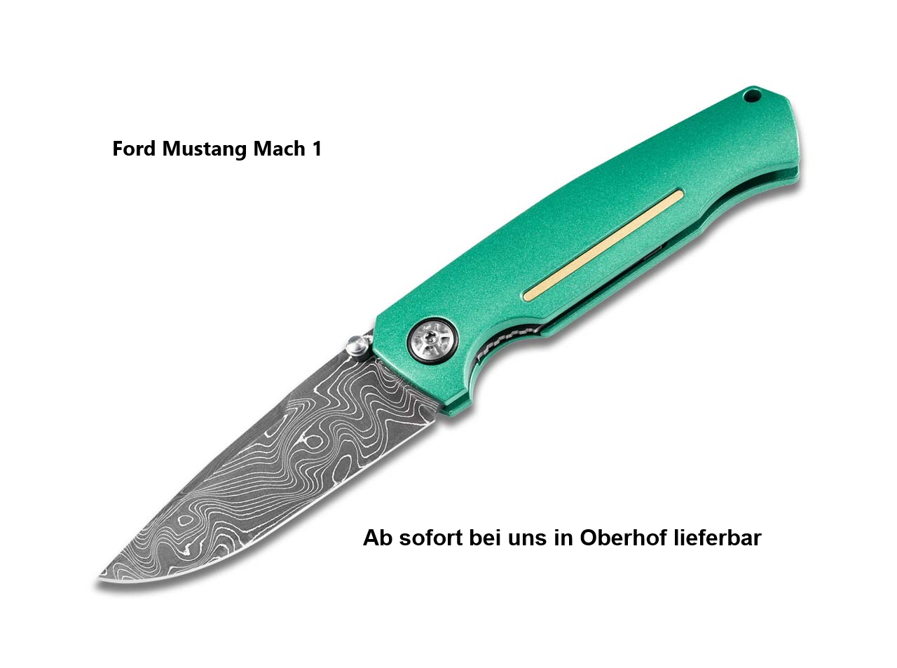 Böker Damast Taschenmesser Ford Mustang 1969 Mach-1 Damast – Bild 1