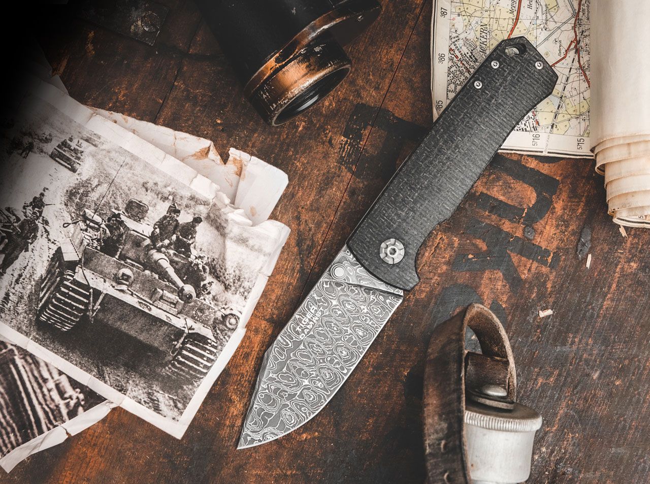 Böker Tiger Damast Taschenmesser Nr. 585 – Bild 5