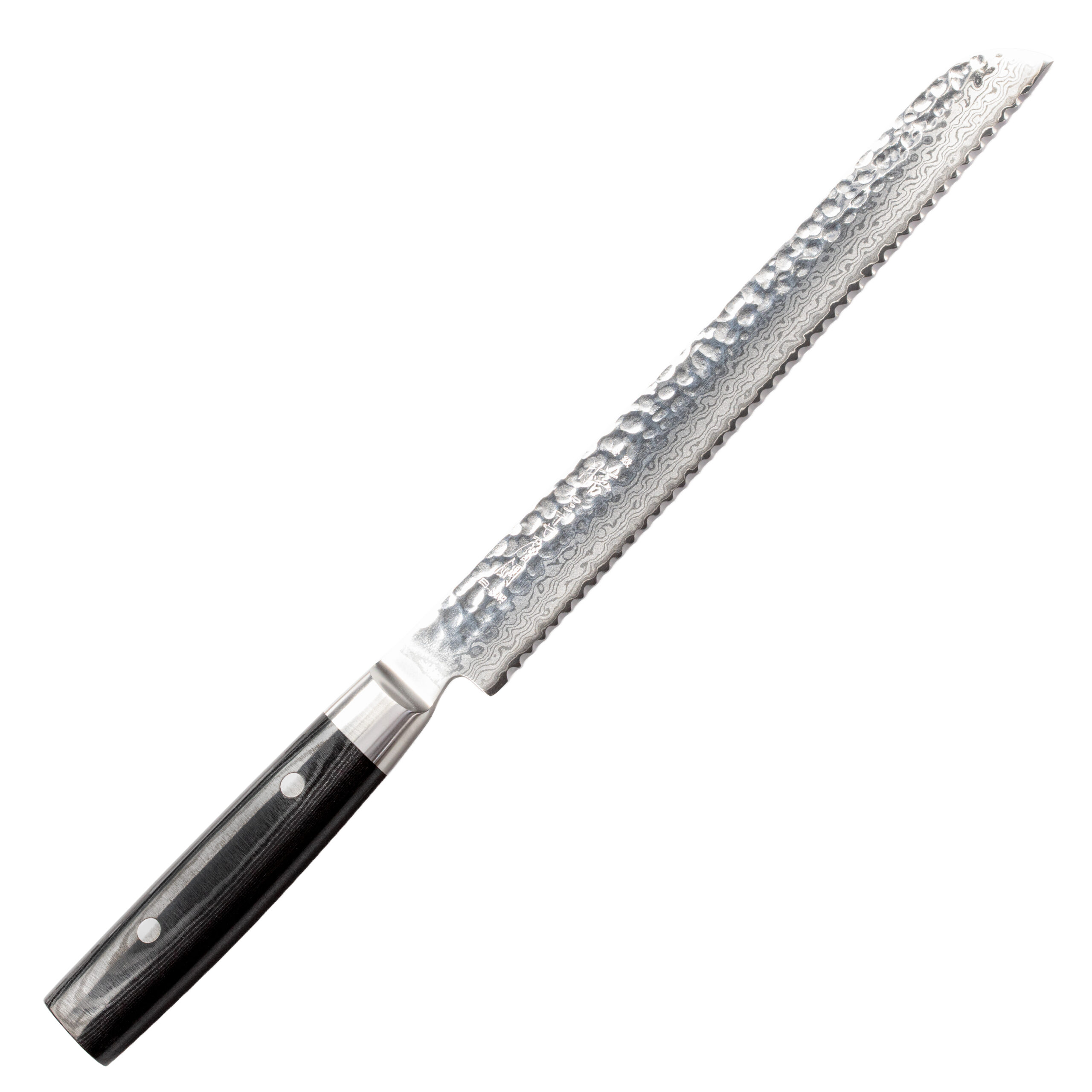 Yaxell Zen Brotmesser mit Wellenschliff 23 cm HP-Y-35508 mit Hammerschlag Profi Kochmesser – Bild 1