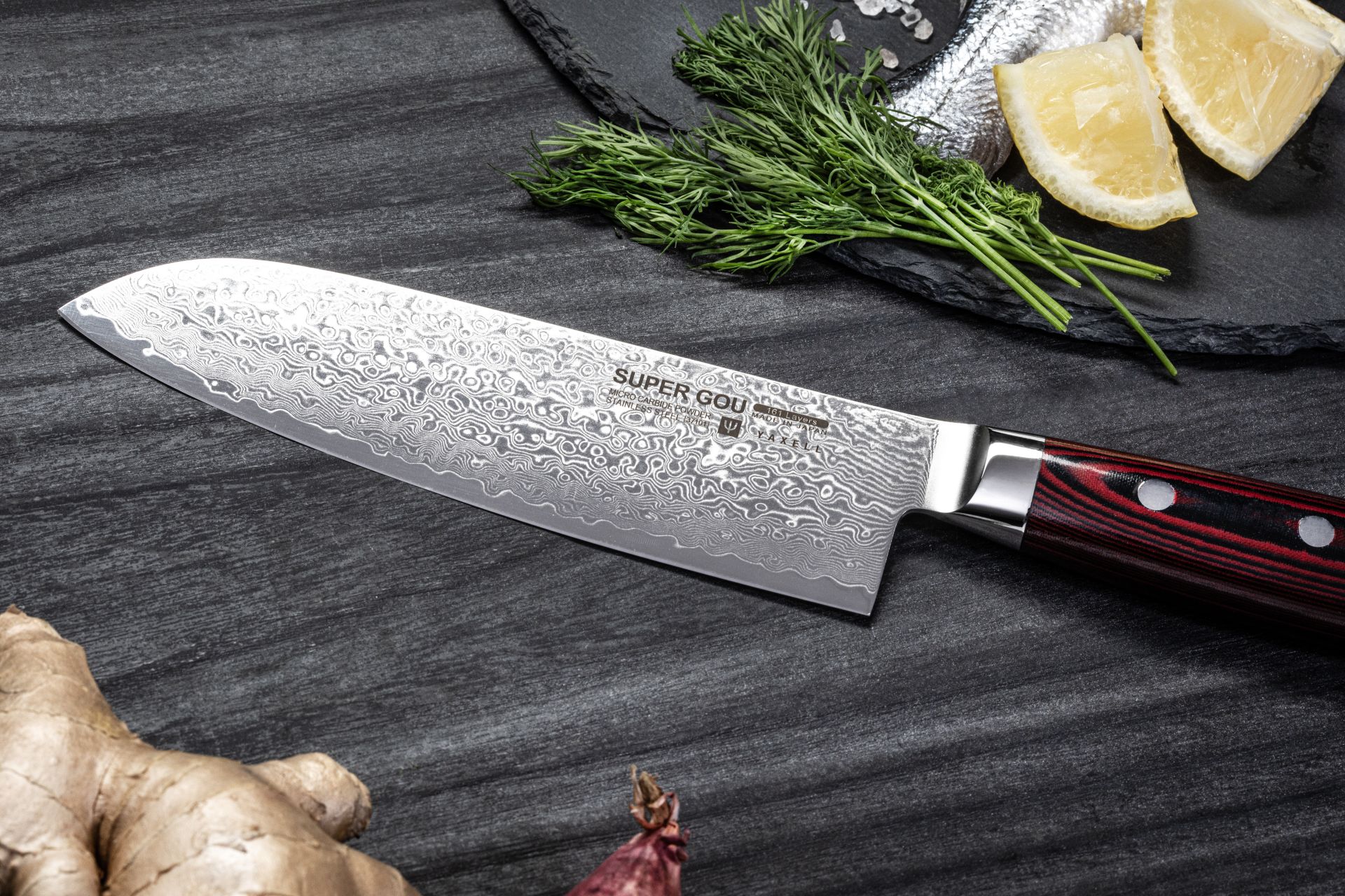 Yaxell Super Gou 161 Santoku Messer 16,5 cm HP-Y-37101 Profi Kochmesser – Bild 2