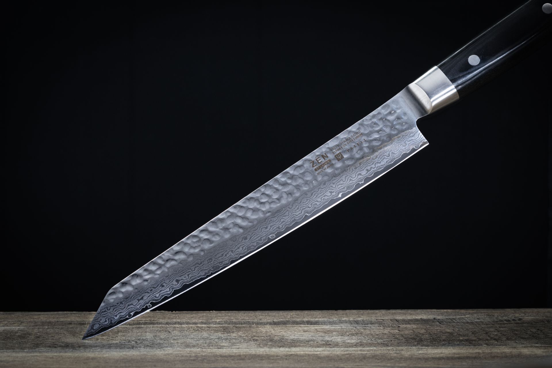 Yaxell Zen Schinkenmesser 23 cm HP-Y-35539 mit Hammerschlag Profi Kochmesser – Bild 3
